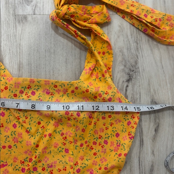 Lovers + Friends  Yellow Floral Ditsy Day Keeper midi dress size small - Picture 8 of 11